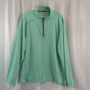 EUC Vineyard Vines szXXL On The Go Aqua Stripe Sankaty Performance Quarter-Zip…